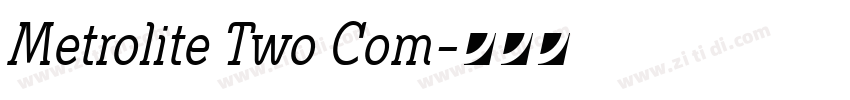 Metrolite Two Com字体转换